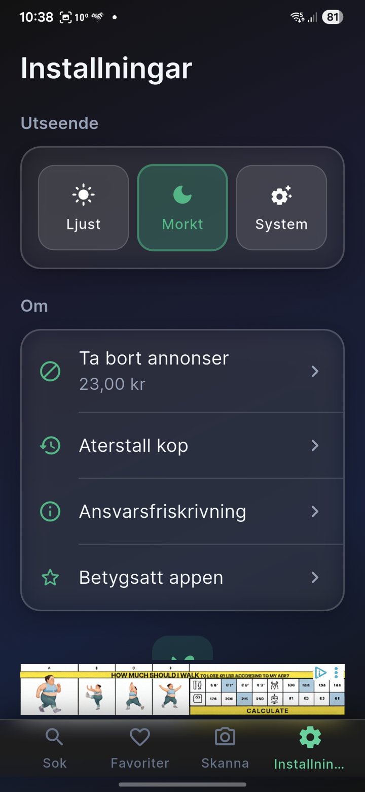 Food Safety Checker app screen 4