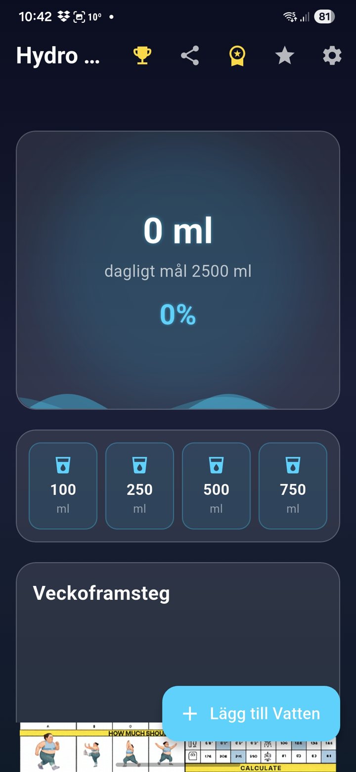 Hydro Track app screenshot