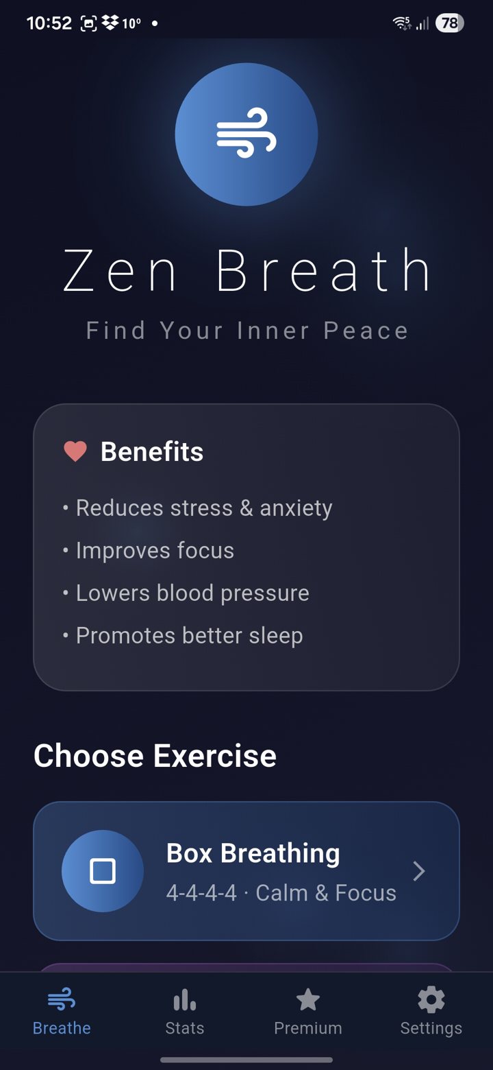 Zen Breath app screenshot